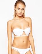 Asos Mix And Match Mesh Insert Longline Bikini Top