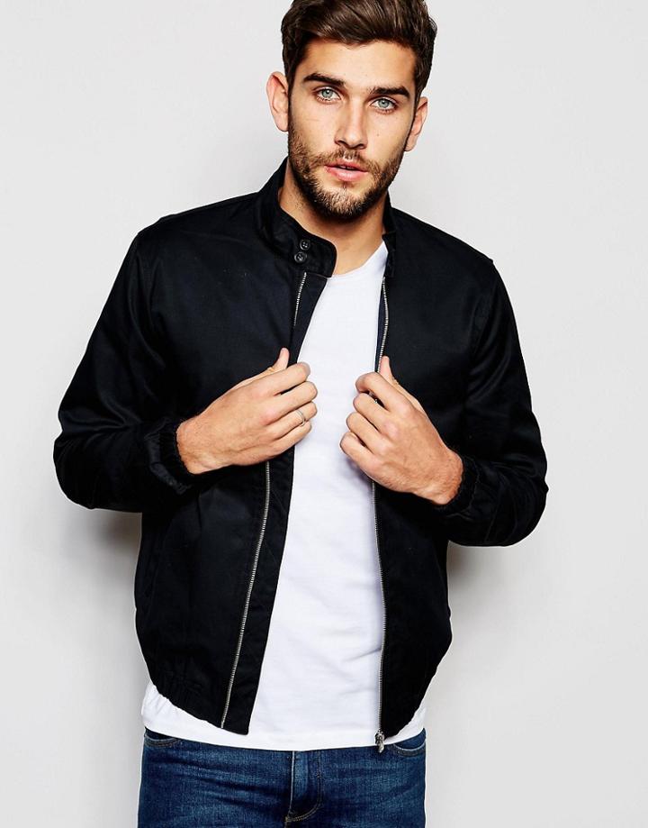 New Look Harrington Jacket In Navy - Navy