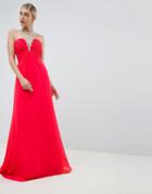 Jovani Embellished Neck Dress-red