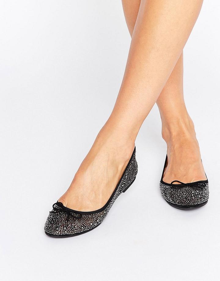 Aldo Beli Mini Crystal Ballerina - Black