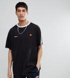 Ellesse Oversized T-shirt With Taping In Black - Black