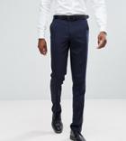 Asos Design Tall Slim Smart Pants In Navy - Navy