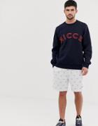 Nicce Sweatshirt With Large Logo In Navy - Navy