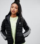 Adidas Originals Three Stripe Padded Jacket In Black - Black