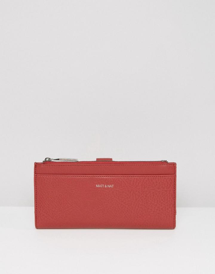 Matt & Nat Zip Top Wallet - Red