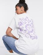 Hnr Ldn Oversized T-shirt With Signs Back Print-grey