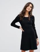 Ba & Sh Shoulder Detail Sweater Dress - Black