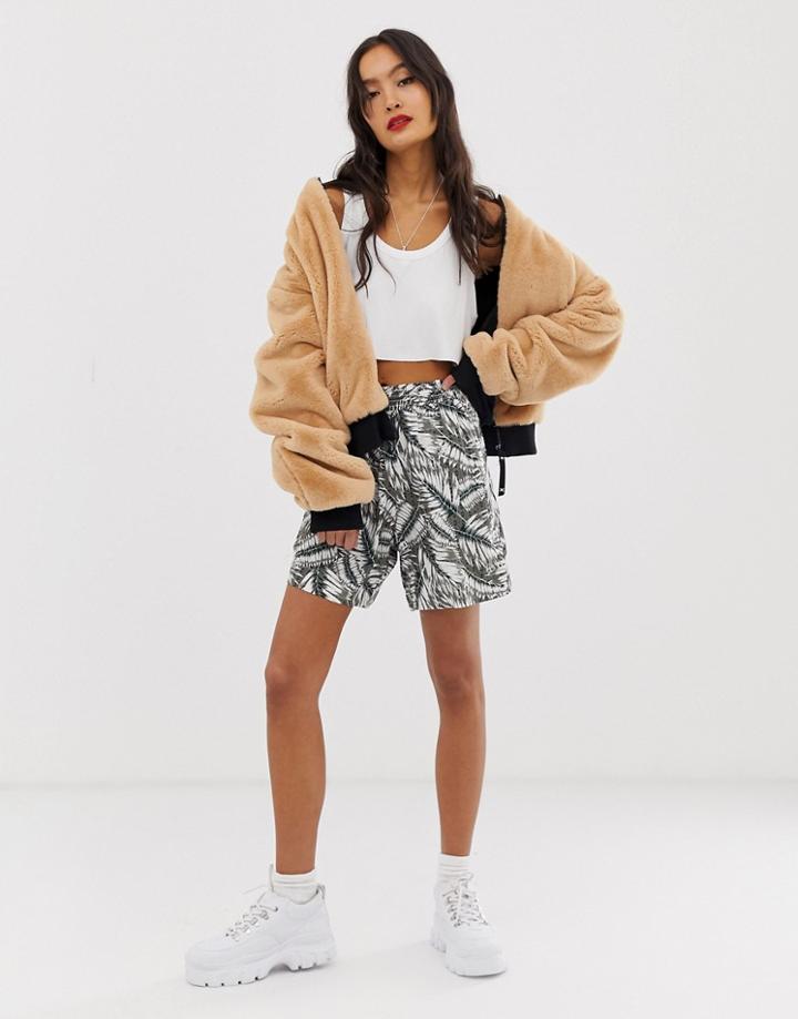 Noisy May Tropical Loose Shorts-green