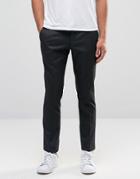 Selected Homme Skinny Fit Textured Pants With Stretch - Black