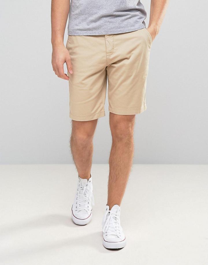Lyle & Scott Chino Shorts Regular Fit Tonal Eagle Logo In Stone - Beige