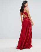 Forever Unique Strappy Back Maxi Dress - Red