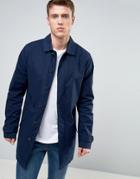 Solid Trench Jacket - Navy