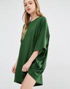Weekday Huge T-shirt Dress - Green