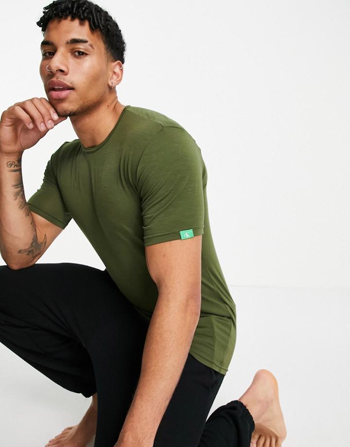 Ck One Crew T-shirt In Green