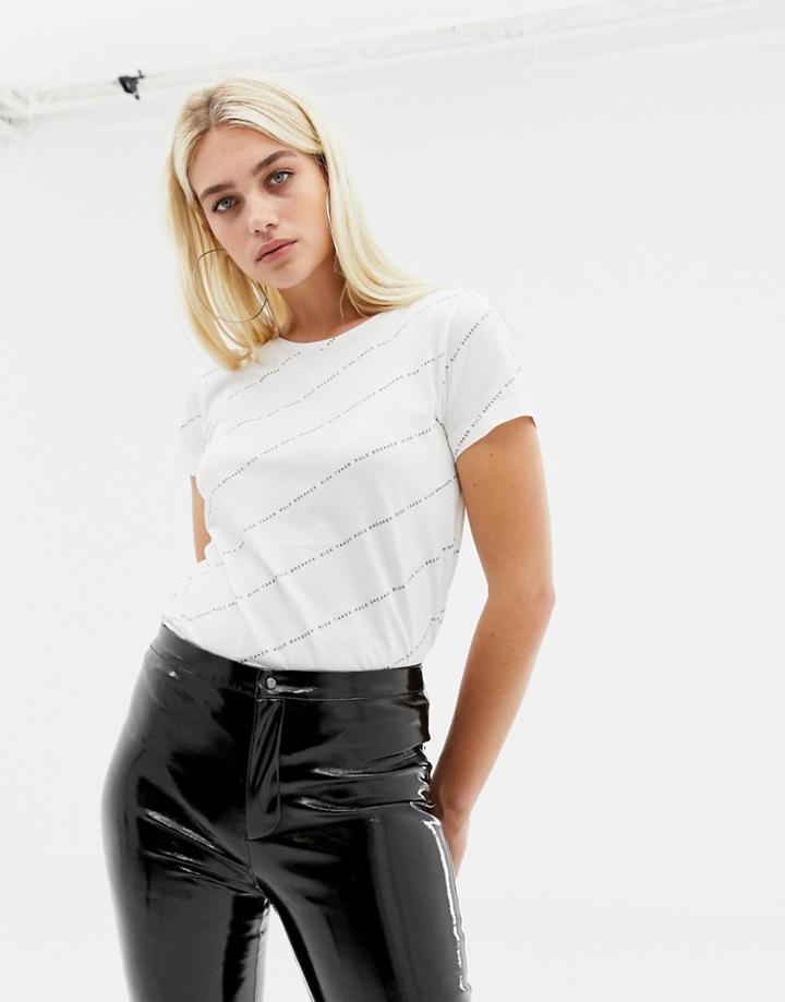 Noisy May Branded T-shirt - White