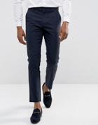 Burton Menswear Slim Smart Chinos In Navy - Navy