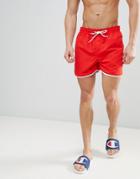 Jack & Jones Swim Shorts With Tipping - Red