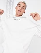 Asos Dark Future Oversized Hoodie In White With Small Logo