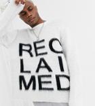 Reclaimed Vintage Branded Sweater In White