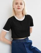Asos Crop T-shirt With Tipping