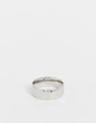Topman Plain Silver Band Ring In Silver