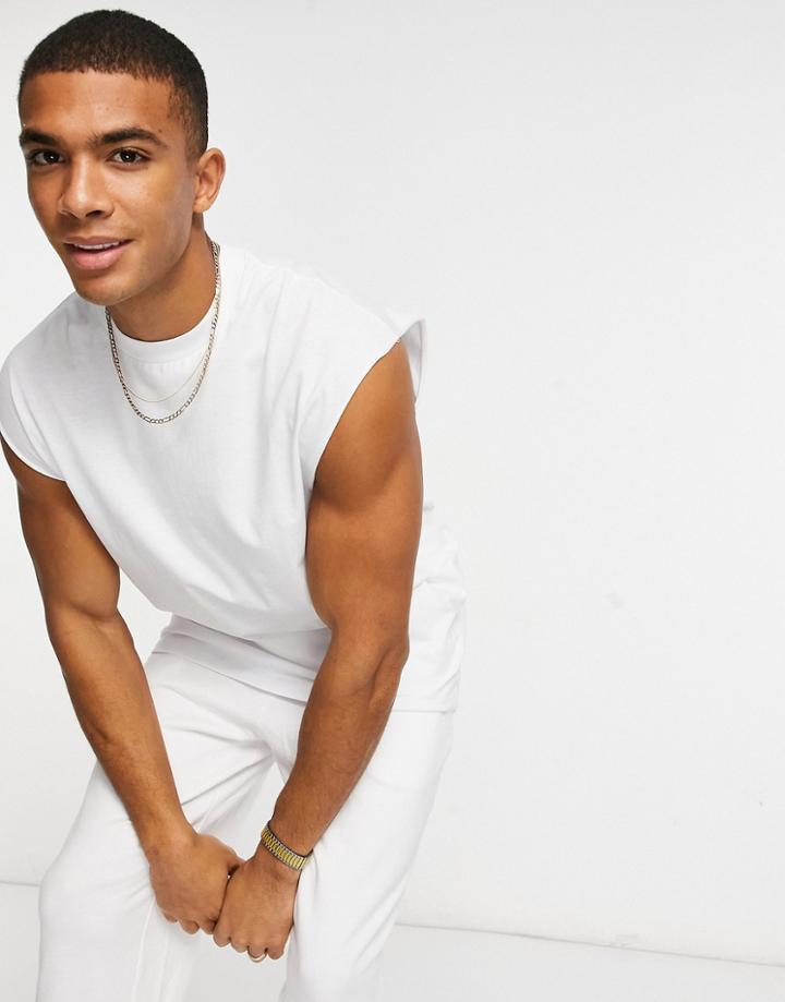 Asos Design Organic Oversized Tank In White