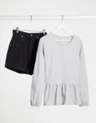 Jdy Friends 3/4 Sleeve Knitted Jumper Dress In Dark Blue-navy