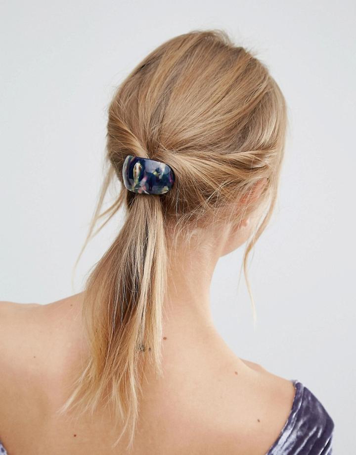 Orelia Curved Animal Hair Tie - Brown