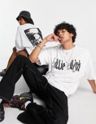Asos Design Unisex Oversized T-shirt With Billie Eilish Print In White
