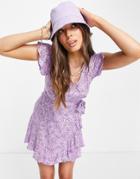 Aeropostale Puff Sleeve Flared Dress In Red