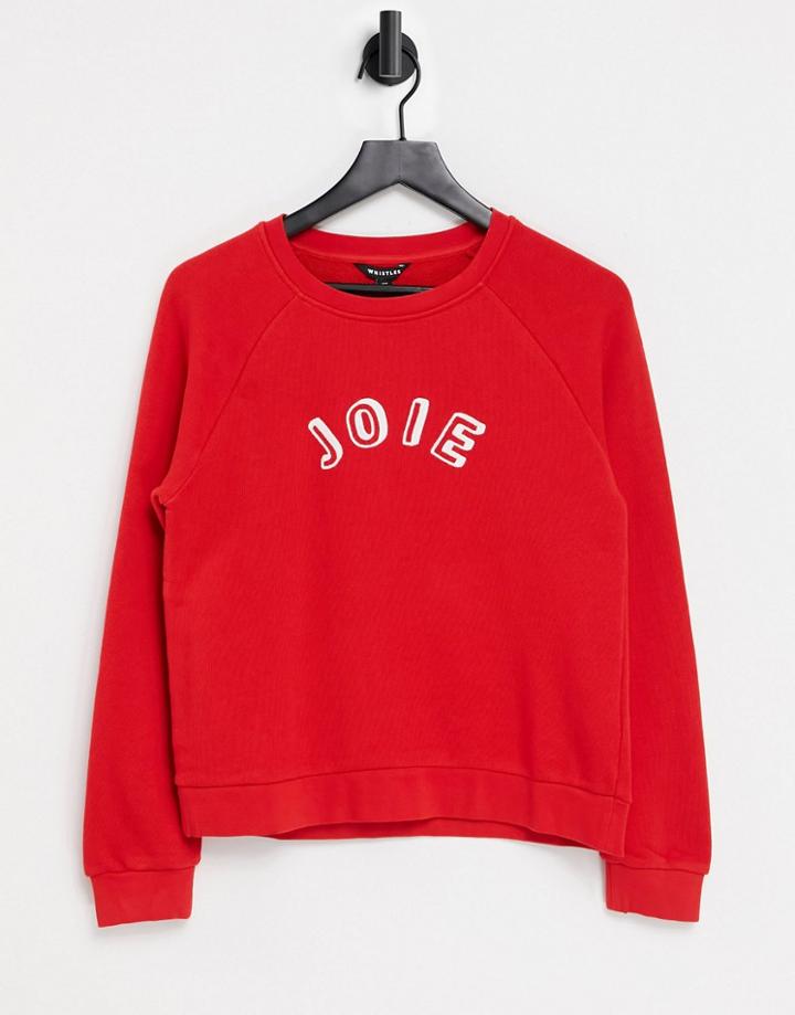 Whistles Joie Logo Sweatshirt In Red