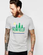 Penfield T-shirt With Treeline Print In Gray - Gray