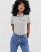 Fred Perry Twin Tipped Polo Shirt - Gray