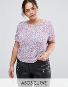Asos Curve T-shirt With All Over Sequin - Multi