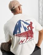 Only & Sons Oversized T-shirt With Mountain Trail Back Print In White