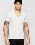 G-star Base T-shirt V-neck In White Heather - Milk Heather
