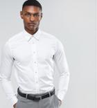 Ted Baker Tall Slim Satin Stretch Smart Shirt - White