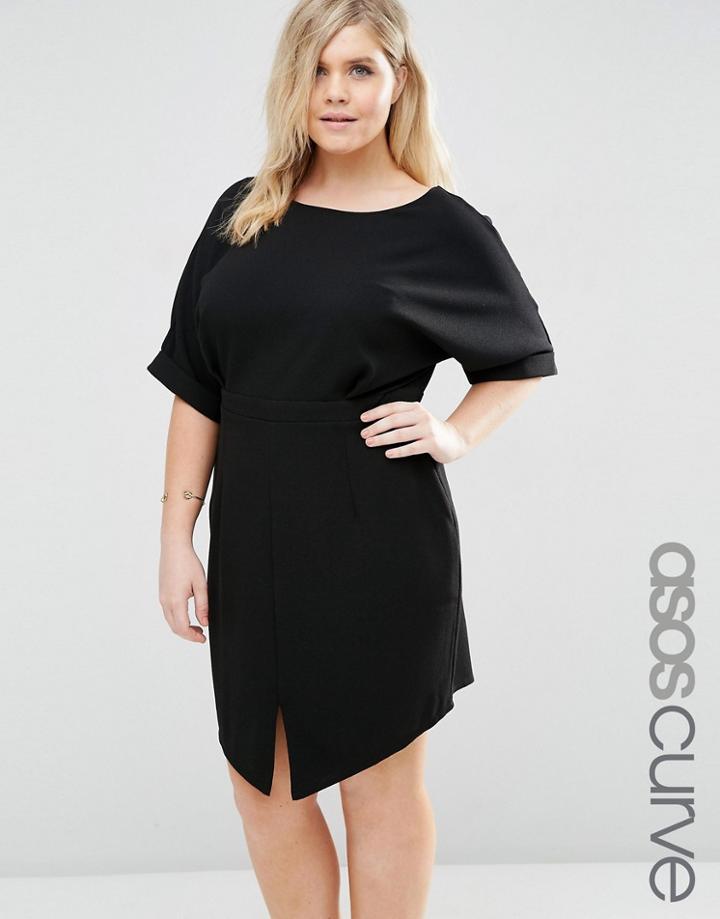 Asos Curve Mini Wiggle Dress - Black