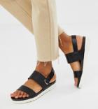 Blink Slingback Flat Sandals - Black