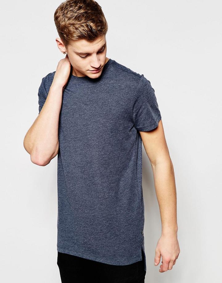 Jack & Jones Longline T-shirt - Blue