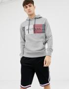 Tommy Hilfiger Logo Print Hoodie - Gray