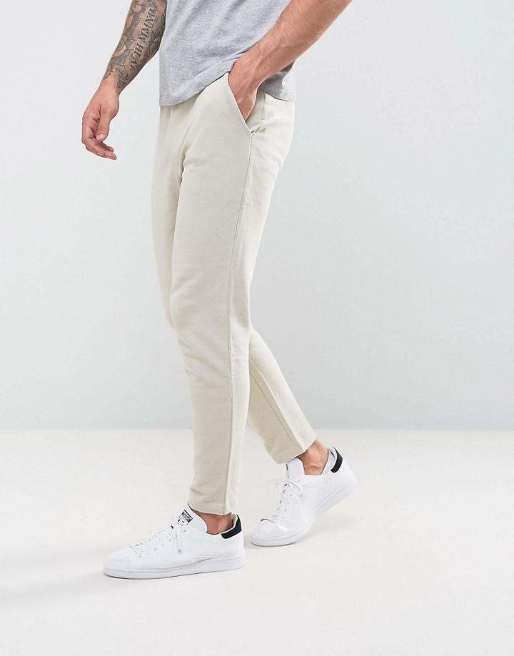 Asos Cropped Skinny Jogger - Beige