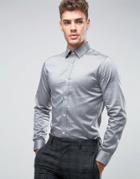 Jack & Jones Premium Slim Shirt In 100% Cotton - Gray