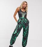 Collusion Quilted Print Pants-multi