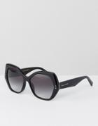 Marc Jacobs Oversized Cat Eye Sunglasses In Black - Black