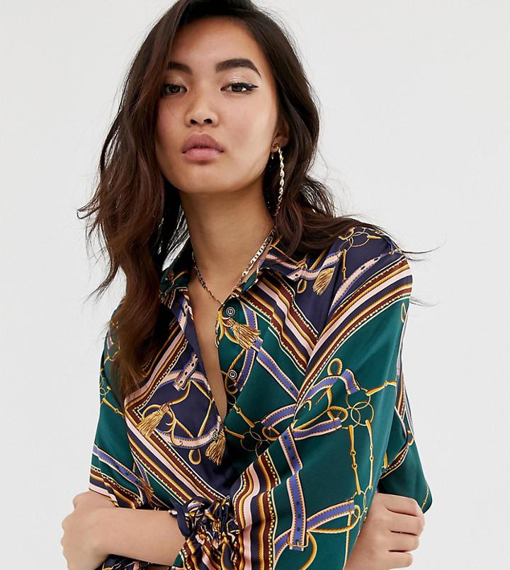 River Island Shirt In Chain Print - Multi