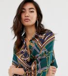 River Island Shirt In Chain Print - Multi