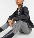 Noisy May Petite High Waisted Skinny Pants In Houndstooth-multi