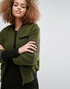J.o.a Minimal Bomber Jacket - Green