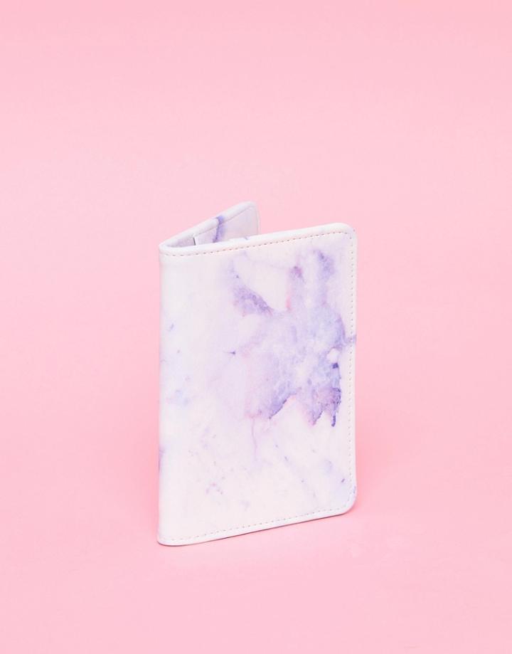 New Look Marble Passport Holder - Pink